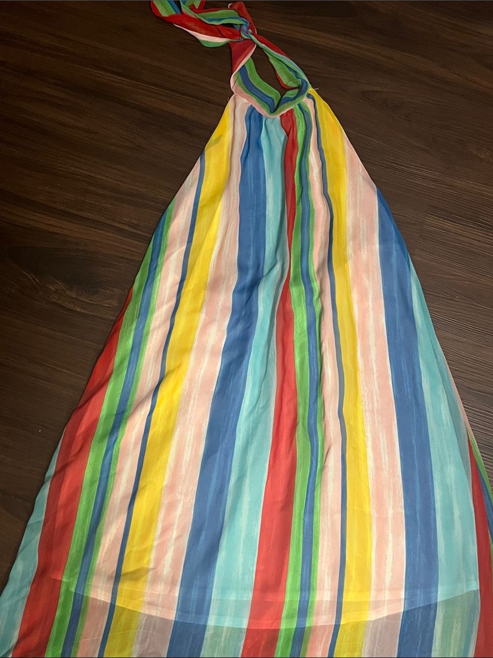 Beach Love halter stripe dress